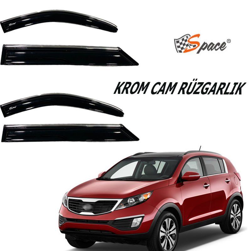 Krom Cam Rüzgarlığı  Kia Sportage 2011-2017/ Caru415