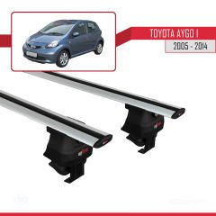 Toyota Aygo I 2005-2014 Arası ile uyumlu ACE-4 Ara Atkı Tavan Barı GRİ