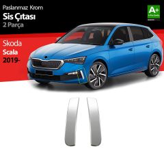 Skoda Scala Uyumlu Krom Sis Çıtası 2 Parça 2019 Üzeri