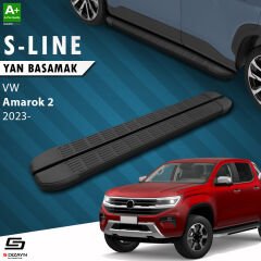 S-Dizayn VW Amarok 2 S-Line Siyah Yan Basamak 203 Cm 2023 Üzeri A+ Kalite