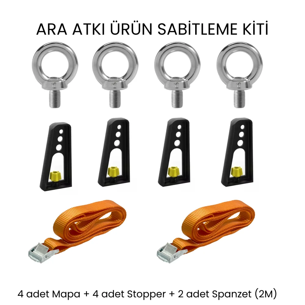 Ford Custom 2012-2022 Thunder Pro Seri Ağır Yük Taşıma Ara Atkı Tavan Barı Ürün Sabitleme Seti
