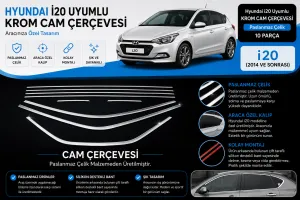 Hyundai Uyumlu İ-20 2020- Cam Çerçevesi