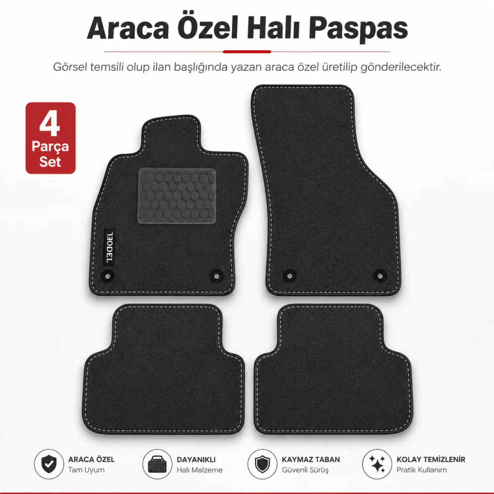 Koleos 2016+ Halı Paspas Araca Özel Üretim Yazılı