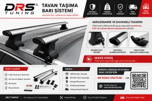 Acura ILX (DE1/2/3) 2012-2022 Arası ile uyumlu Tavan Barı Trophy Bars Ara Atkı GRİ - Görsel 3