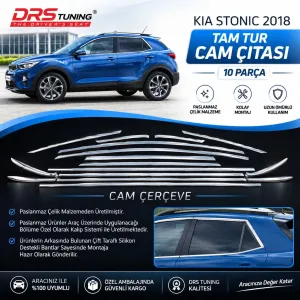 Kia Stonic 2018+ Krom Cam Çerçevesi 10 Parça