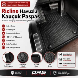 Rizline Hyundai Tucson 2021 Sonrası 3D Bej Havuzlu Paspas - Görsel 2