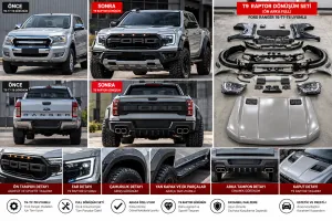 Ford Ranger Uyumlu T6-T7-T8 İçin T9 Raptor Dönüşüm (Ön Arka Full) Parça