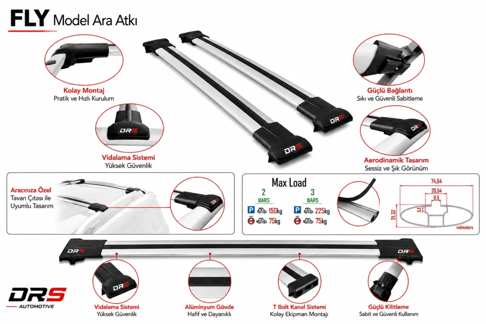 Hyundai Tucson Uyumlu (Jm) Suv 45539 Niken Air1 Ara Atkı Gri Parça