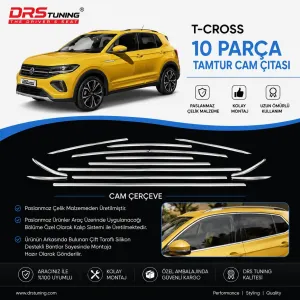 Volkswagen T-Cross 2018 - 2026 Krom Cam Çerçevesi Parça