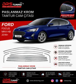Ford Focus 4 2018+ Krom Tam Tur Cam Çıtası Parça