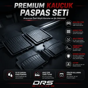 Fiat Albea Uyumlu Uyumlu Universal Pufi Race Paspas Siyah Renk Parça - Görsel 2