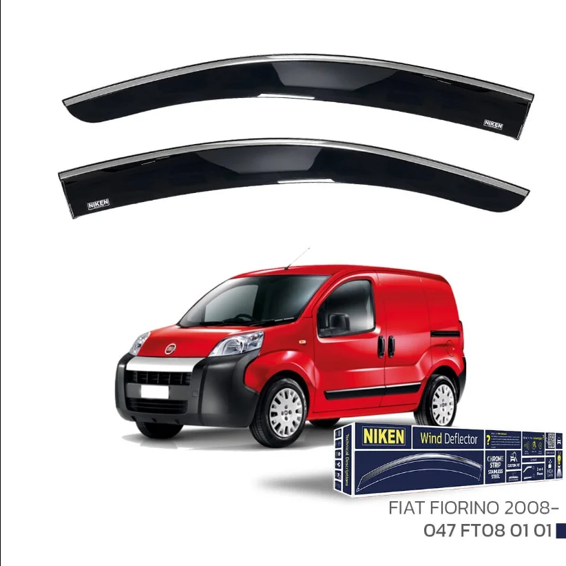 Niken Fiat Uyumlu Fiorino 2008+ Kromlu Cam Rüzgarlığı 2'Li
