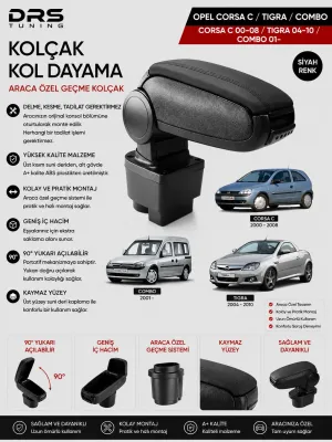 Opel Corsa C / Combo C 2000 - 2008 Kolçak Kol Dayama Siyah