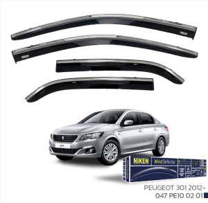 Niken Peugeot Uyumlu 301 2012+ Kromlu Cam Rüzgarlığı 4'Lü