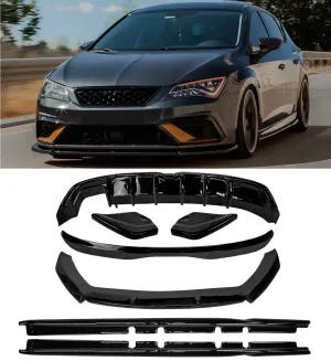 Cupra Leon 2020 - 2024 Body Kit Parlak Siyah - Görsel 2