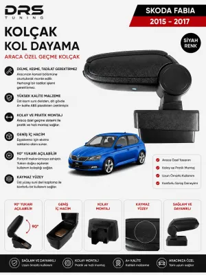 Skoda Fabia 2015 - 2021 Kolçak Kol Dayama Siyah