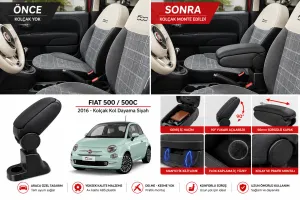 Fiat 500 / 500C 2016 - Kolçak Kol Dayama Siyah