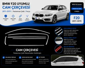 Bmw F20 Uyumlu Krom Cam Çerçevesi Paslanmaz Çelik 8 Parça F20 (2011-2019) - Görsel 2
