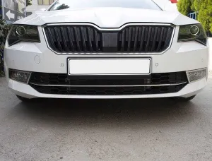 OMSA Skoda Superb B8 Krom Ön Tampon Çıtası 3 Parça 2015-2019 Arası - Görsel 3