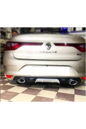 Renault megane 4 arka tampon difüzörü sedan 2016+ gri - Görsel 2
