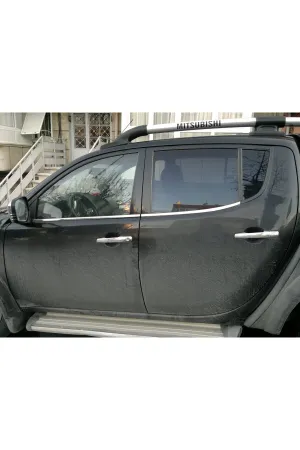 Mitsubishi L200 2015-2017 Krom Cam Çıtası Aksesuarı 4 Parça