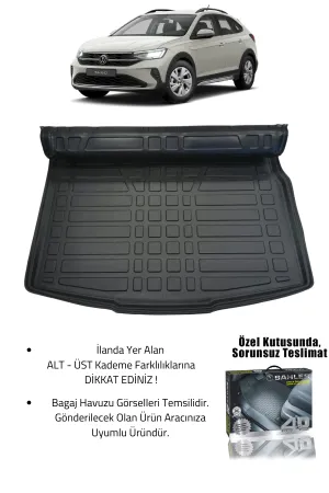 Sahler Taigo 2021+ Uyumlu 4.5D Premium Havuzlu Paspas ve Liner Marka 3D ALT Bagaj Havuzu - Görsel 2
