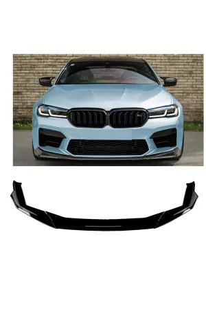 Bmw g30 lci m5 tampon uyumlu ön tampon altı lip pianoblack 2020 / 2023 thumb 2