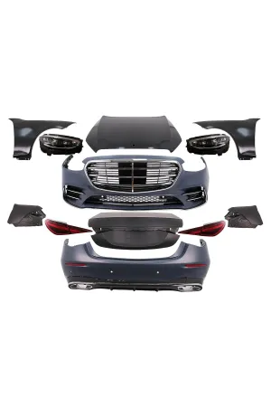 Mercedes w221 to w223 s450 dönüşüm body kit seti full facelift thumb 2