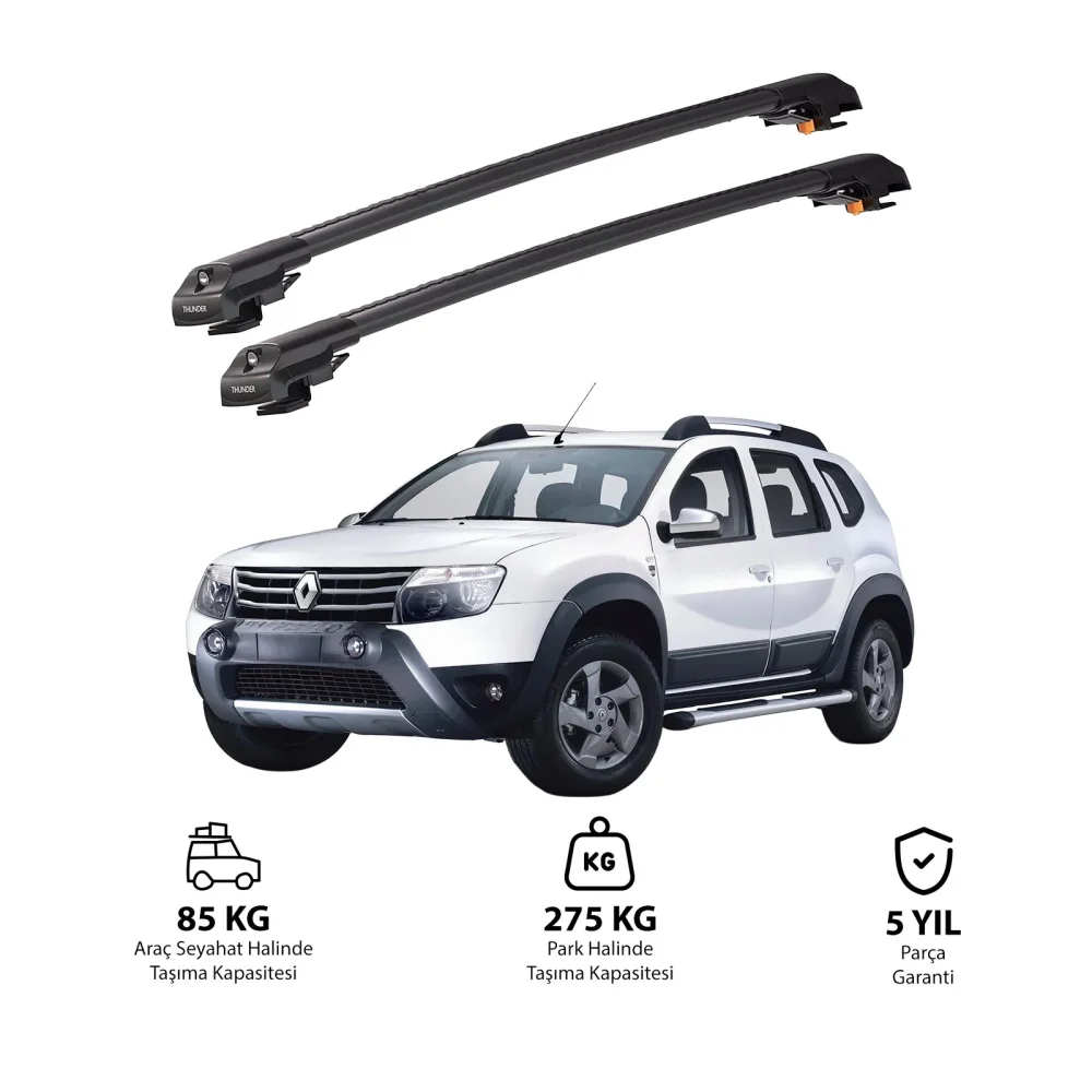 RENAULT DUSTER 2014-2017 TRX1 Thunder Carrier Kilitli Ara Atkı Siyah