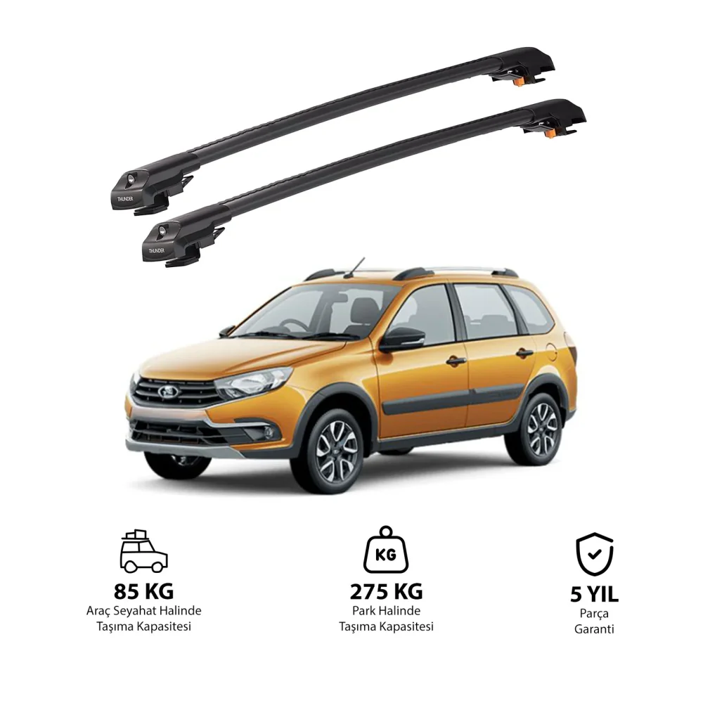 LADA GRANTA CROSS 2020 ve Sonrası TRX1 Thunder Carrier Kilitli Ara Atkı Siyah