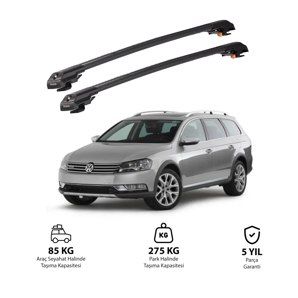 VOLKSWAGEN PASSAT ALLTRACK 2012-2015 TRX1 Thunder Carrier Kilitli Ara Atkı Siyah