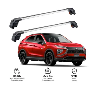 MITSUBISHI ECLIPSE CROSS 2018 ve Sonrası TRX2 Thunder Carrier Ara Atkı Gri thumb 1
