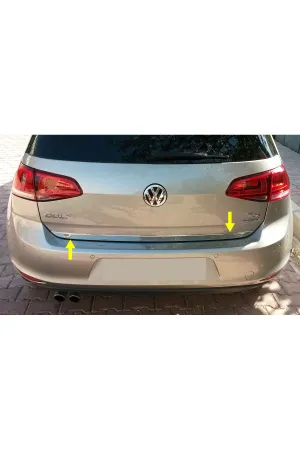 Volkswagen Golf 7 Krom Bagaj Altı Çıtası Aksesuarı P. Çelik