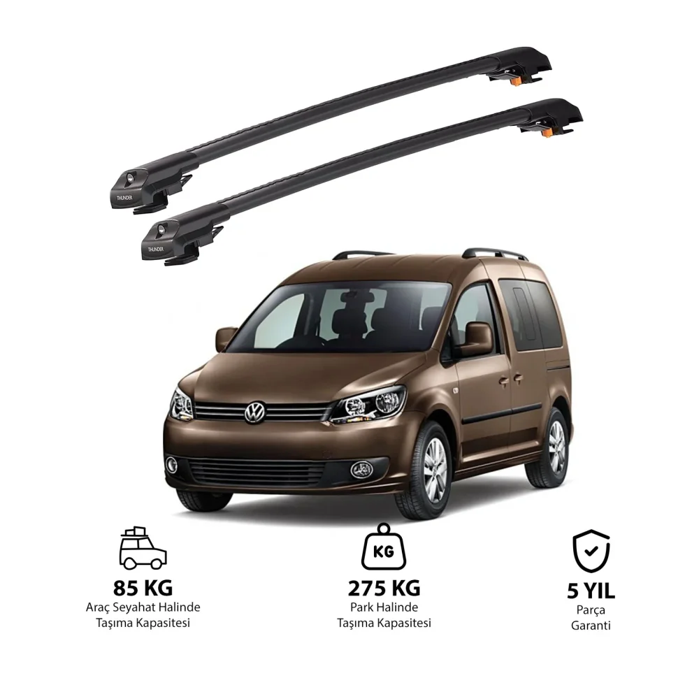 VOLKSWAGEN CADDY 2003-2019 TRX1 Thunder Carrier Kilitli Ara Atkı Siyah