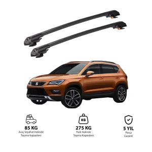 SEAT ATECA 2016 ve Sonrası TRX1 Thunder Carrier Kilitli Ara Atkı Siyah thumb 1