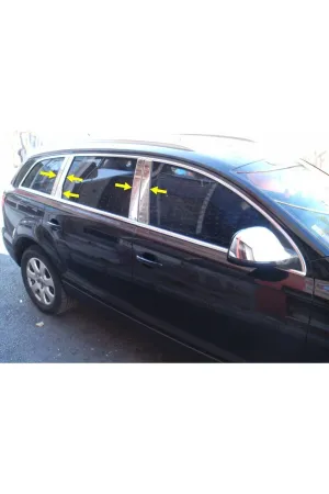 Audi Q7 Krom Kapı Direk Aksesuarı 10 Parça Paslanmaz Çelik