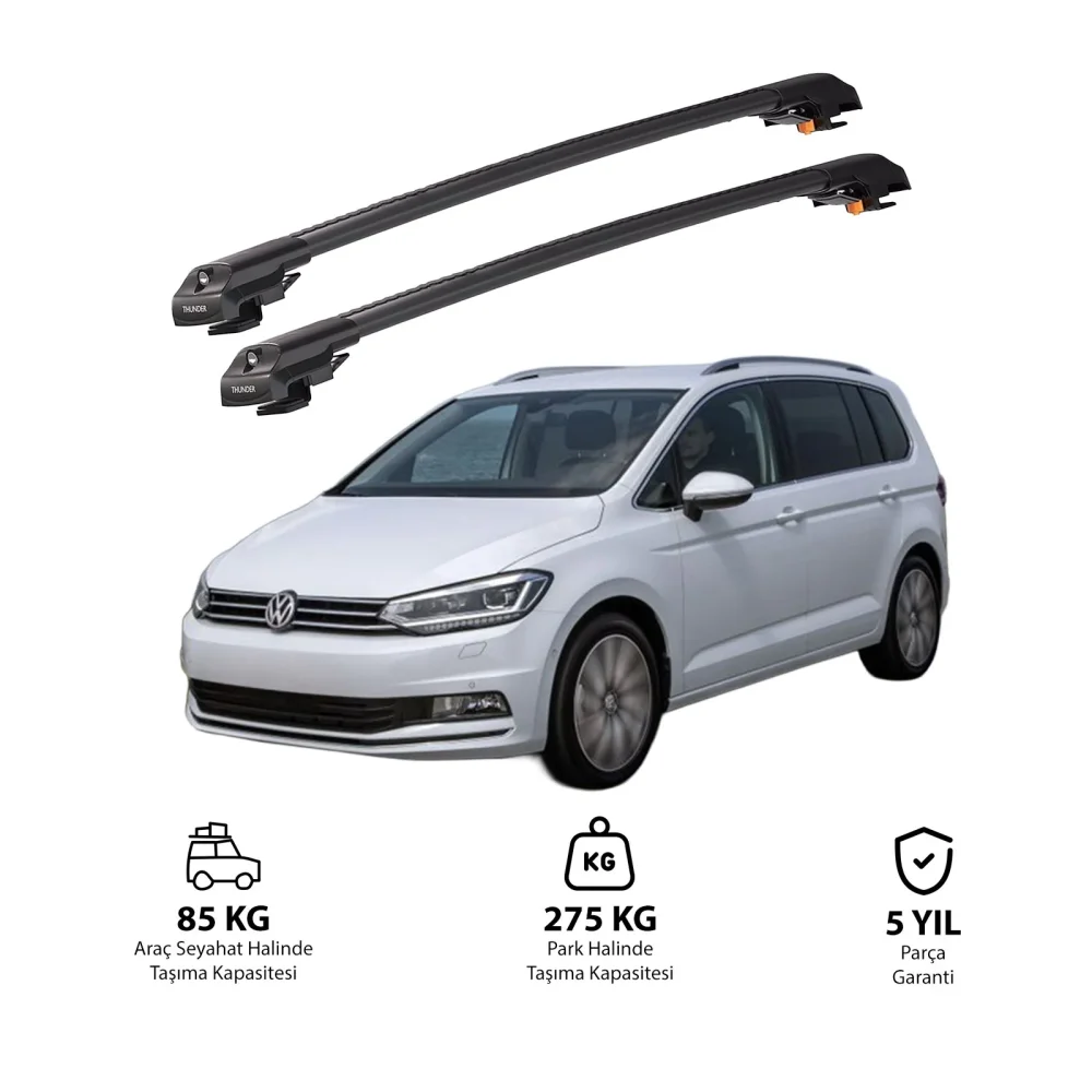 VOLKSWAGEN TOURAN 2003-2015 TRX1 Thunder Carrier Kilitli Ara Atkı Siyah