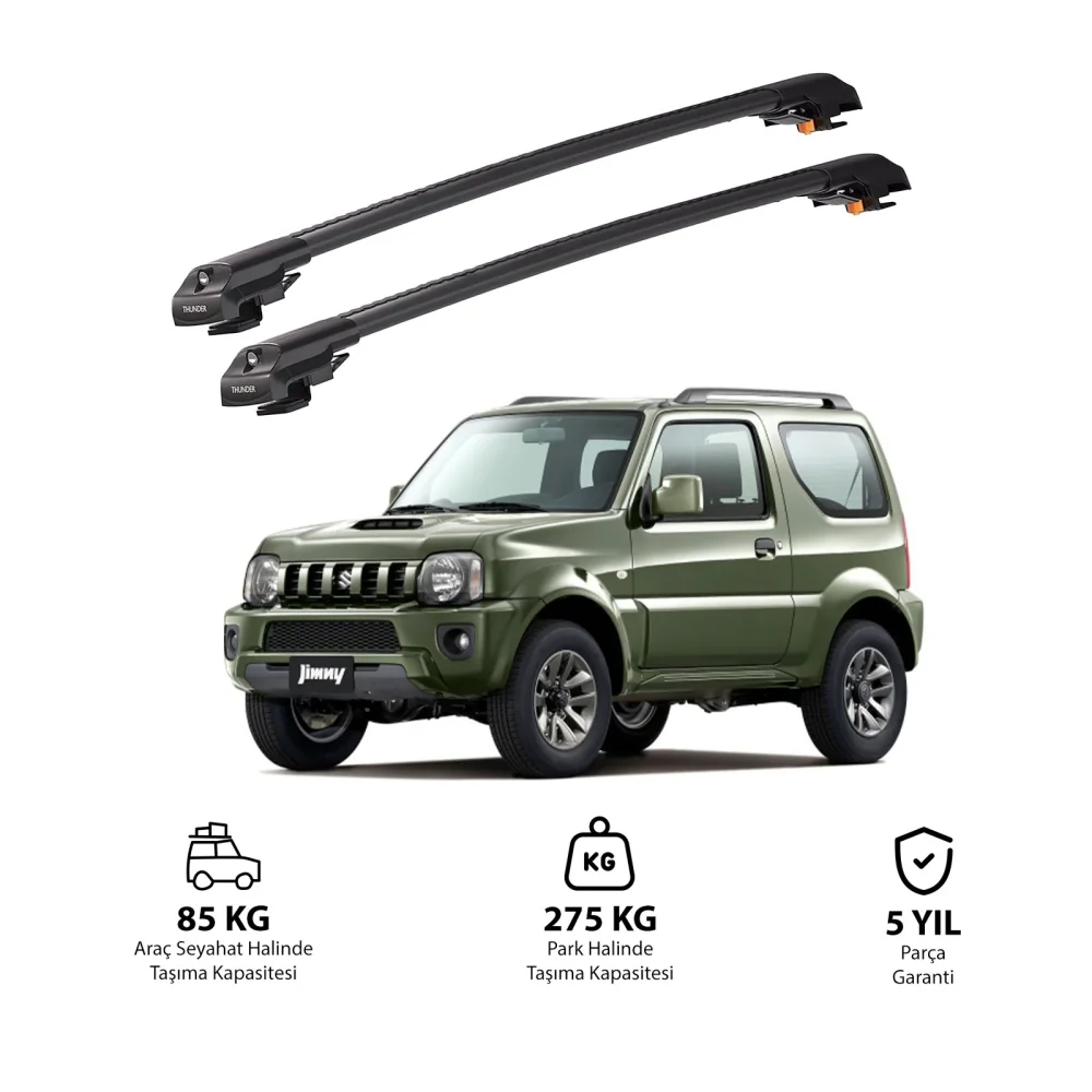 SUZUKI JIMNY 1998-2018 TRX1 Thunder Carrier Kilitli Ara Atkı Siyah