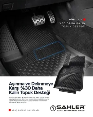 MG HS Benzinli 2025 ve Sonrası Uyumlu 4.5D Premium Havuzlu Oto Paspas -Hybrid Motorlulara Uymaz! - Görsel 3