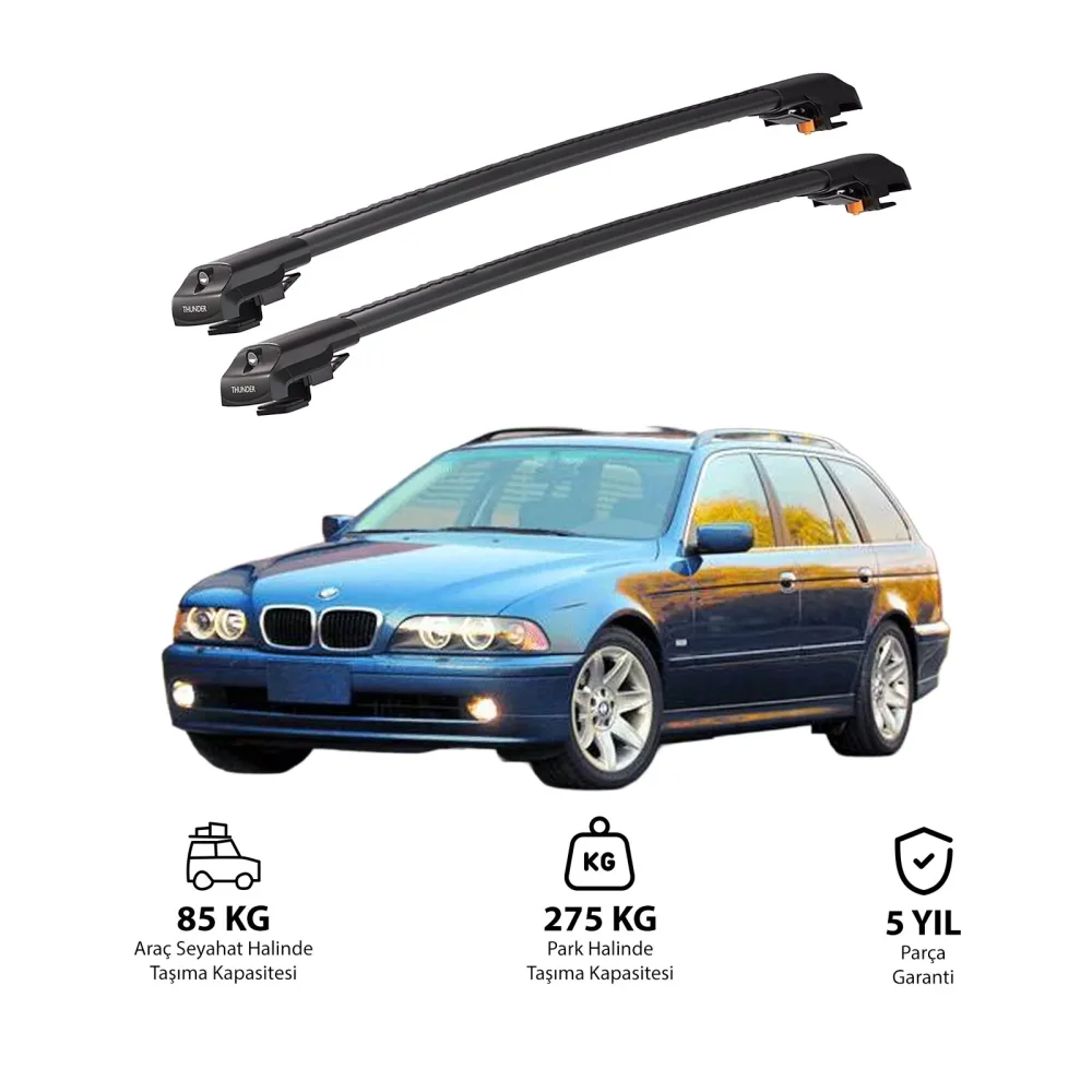 BMW 5 SERIES SW 1996-2003 TRX1 Thunder Carrier Kilitli Ara Atkı Siyah