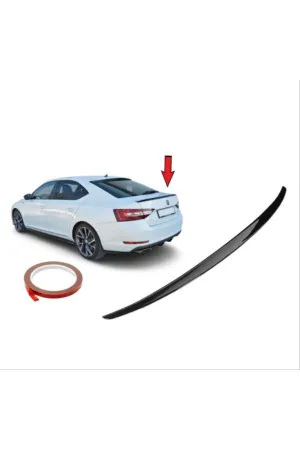Skoda süperb bagaj üstü spoiler piano black 2020+ thumb 3