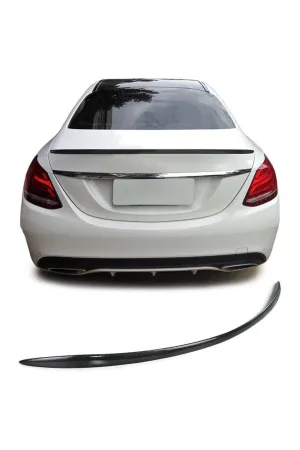 Mercedes w205 bagaj üstü spoiler c63 2015+ c180 siyah boyalı thumb 2