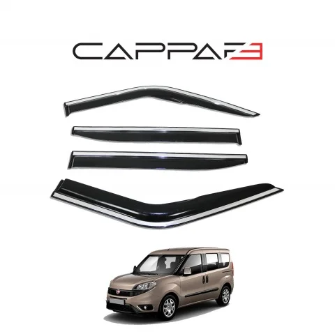 Fiat Doblo 263 FL 2015-2022 Yıl Aralığı Uyumlu Cam Rüzgarlığı Kromlu 4 Parça