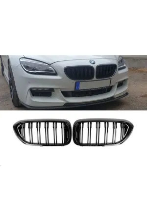 Bmw F06 m6 ön böbrek panjur ızgara pianoblack thumb 3