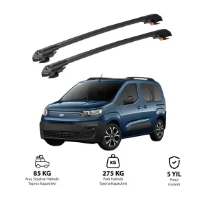 FIAT DOBLO 2023 ve Sonrası TRX1 Thunder Carrier Kilitli Ara Atkı Siyah thumb 1
