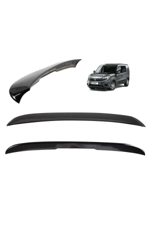 Fiat doblo 2 3 bagaj üstü spoiler siyah boyalı plastik 2010 / 2022