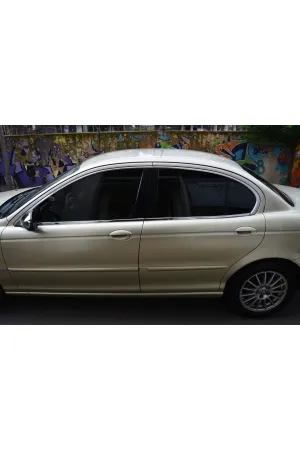 Jaguar X-Type Krom Cam Altı Çıtası Aksesuarı 4 Parça P. Çelik