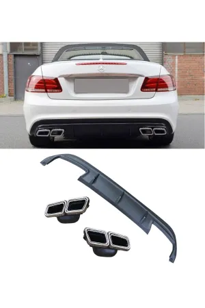 Mercedes w207 e63 arka difüzör ve egzoz ucu seti 2013 / 2016 thumb 2