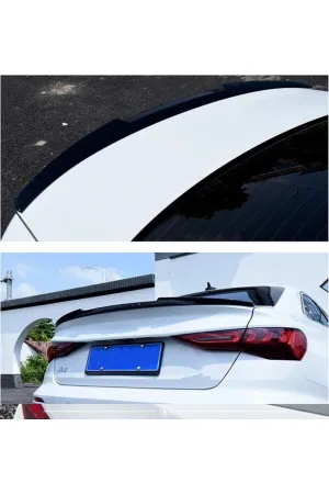 Audi a3 8y sedan bagaj üstü spoiler votex pianoblack yarasa 2021+ thumb 3