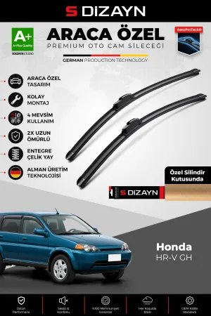 S-Dizayn Honda Hr-V Gh Ön Cam Silecek Seti 1999-2006 Premium Araca Özel 50-43 Cm A+ Kalite Aocs-1742